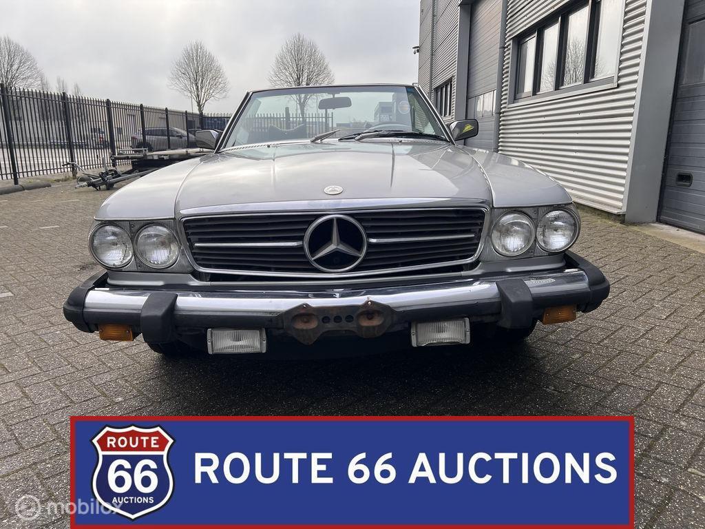 Mercedes-Benz 450 SL | 1978 | Route 66 Auctions, Auto's, Oldtimers, Overige carrosserieën, Zwart, Mercedes-Benz, Bedrijf