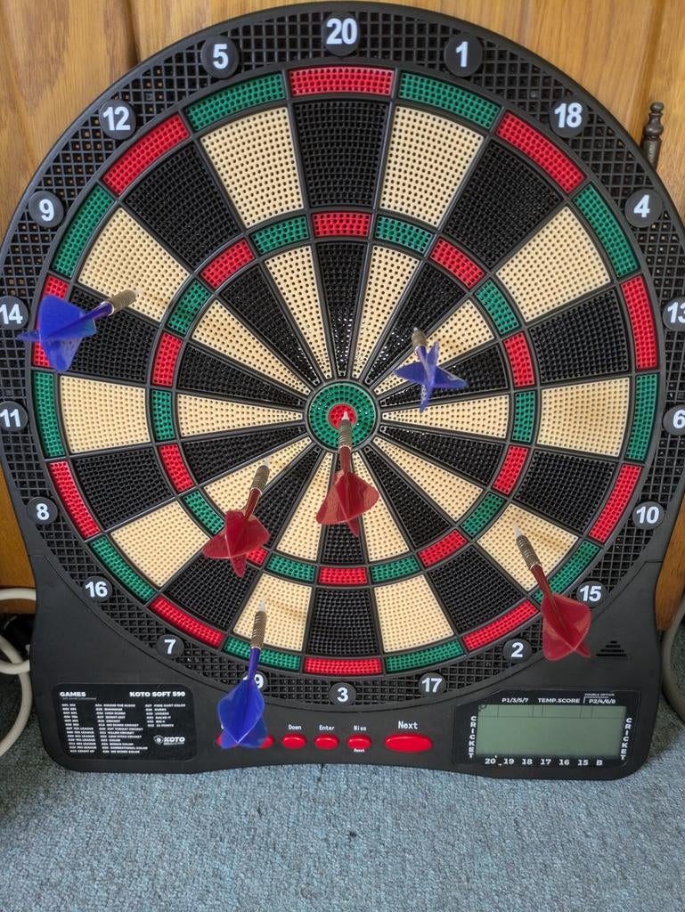 Elektronisch dartbord met soft-tip pijlen, Ophalen, Gebruikt, Dartbord met pijlen, Soft tip