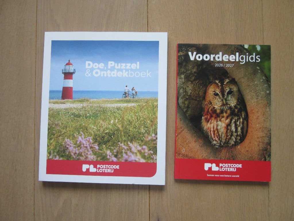 Postcodeloterij voordeelgids 2026/2027 + doe puzzelboek, Drie personen of meer, Kortingsbon, Overige typen