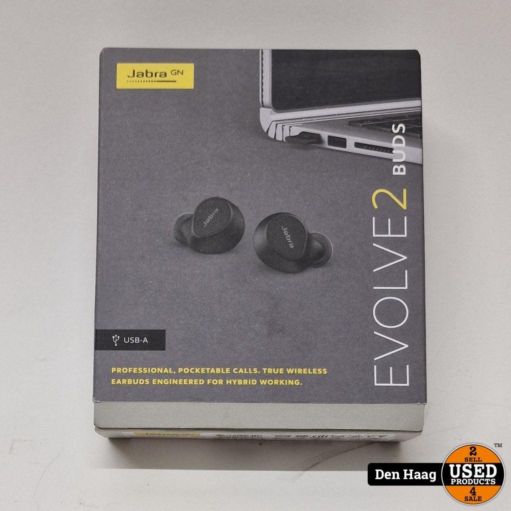 Jabra Evolve2 Buds USB-A MS Zwart | Nieuw