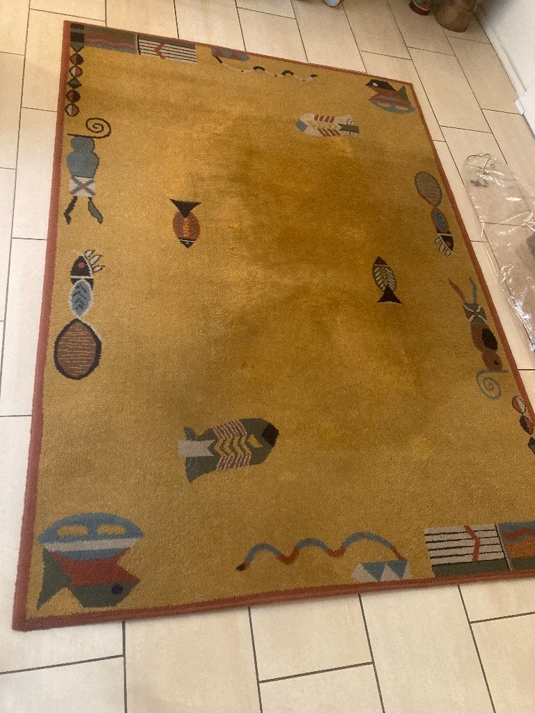 vloerkleed 160x225 rood / bruin, Ophalen, Gebruikt, 200 cm of meer, 200 cm of meer