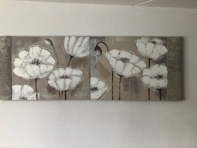 2x Grote mooie  Schilderijen op Canvas 70 / 100, Huis en Inrichting, Ophalen, Zo goed als nieuw, 75 tot 100 cm, Schilderij