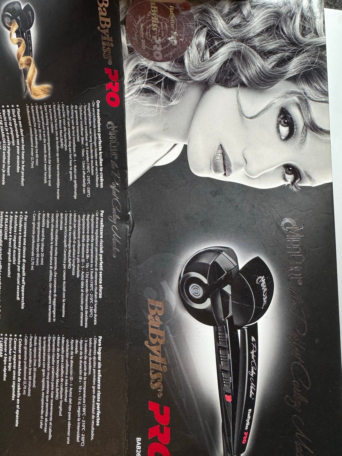 BaByliss PRO MiraCurl The Perfect Curling Machine, Ophalen of Verzenden, Zo goed als nieuw, Haarverzorging