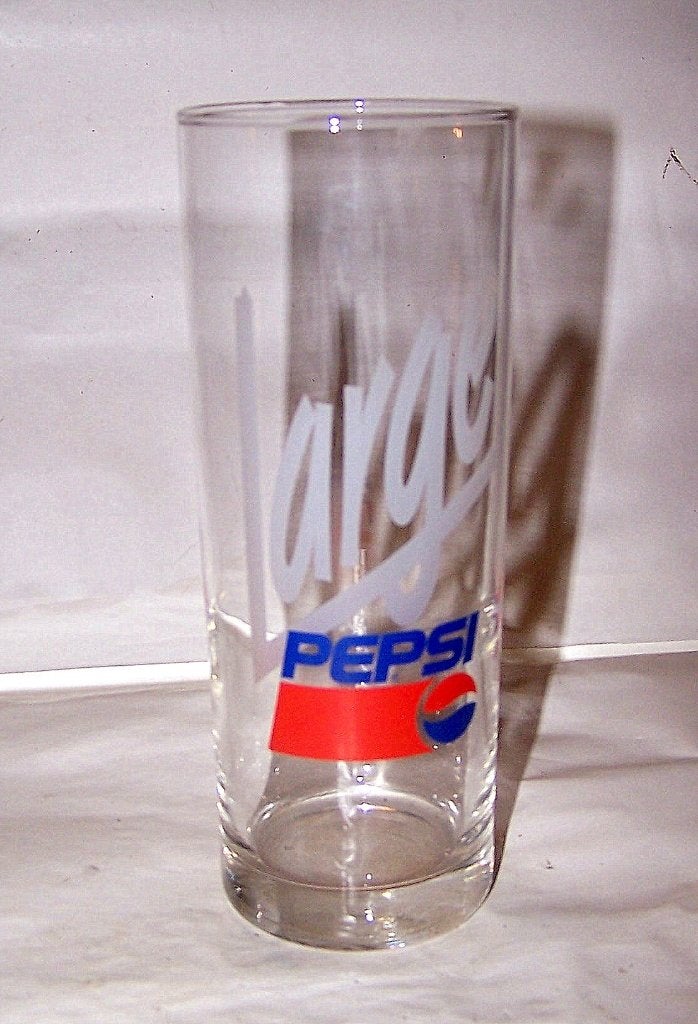 Groot Large Pepsi Cola. Glas. Zeldzaam/nwst., Ophalen of Verzenden, Zo goed als nieuw, Frisdrankglas