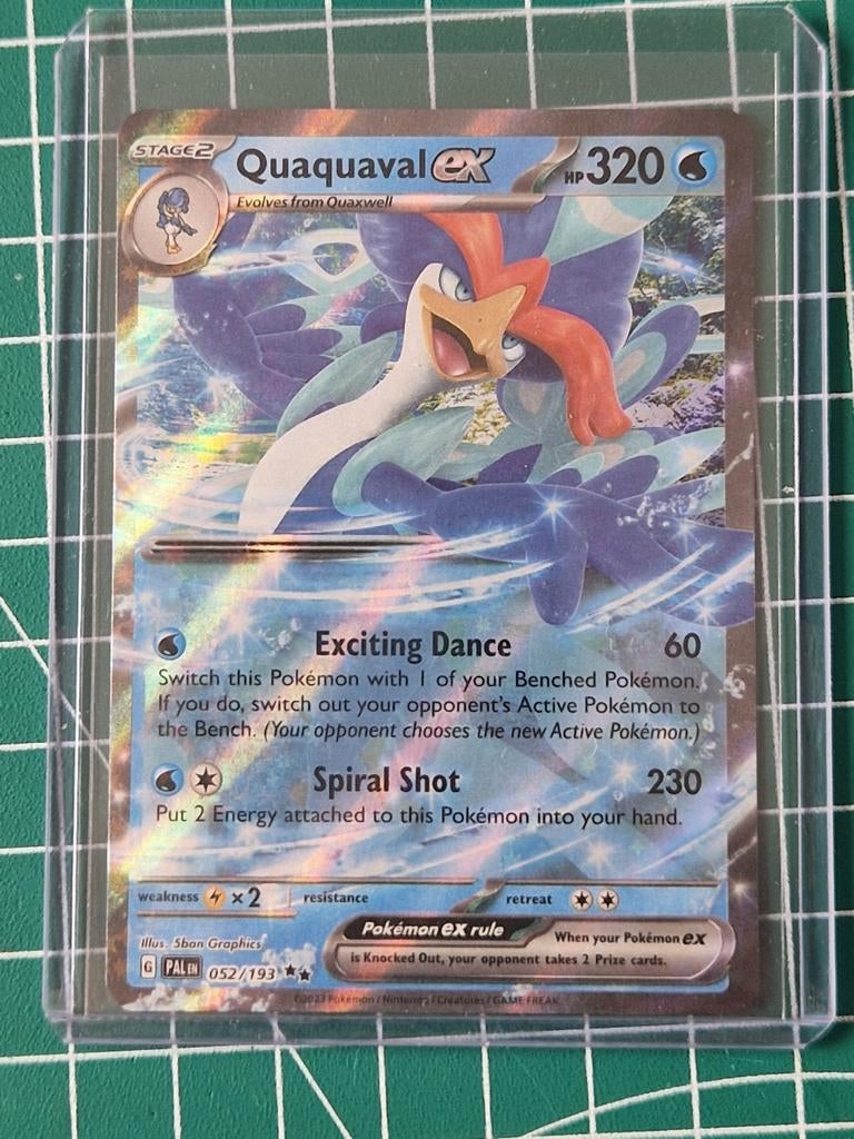 pokemon kaart, Quaquaval EX, #052/193, Hobby en Vrije tijd, Verzamelkaartspellen | Pokémon, Ophalen of Verzenden, Zo goed als nieuw