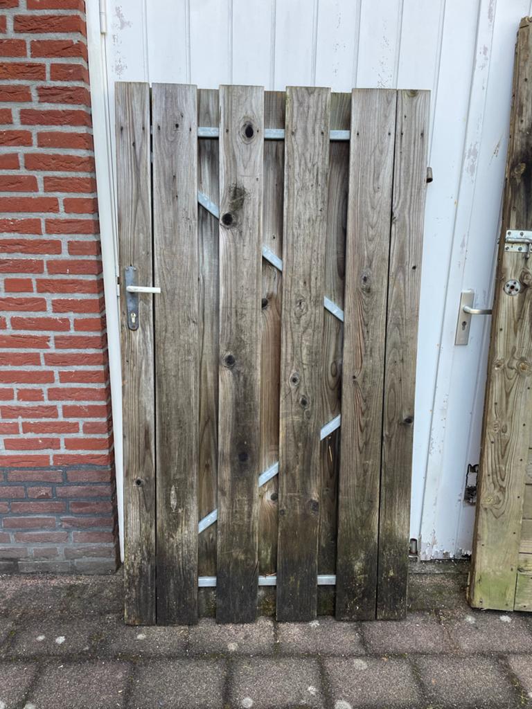 Houten Tuinpoort - Gebruikt. 100x180 cm, Ophalen, Zo goed als nieuw