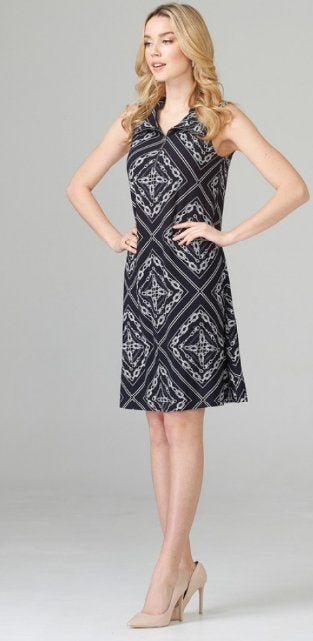 Joseph Ribkoff prachtig blauw/witte losse jurk mt 50, Kleding | Dames, Grote Maten, Overige kleuren, Verzenden, ., Jurk