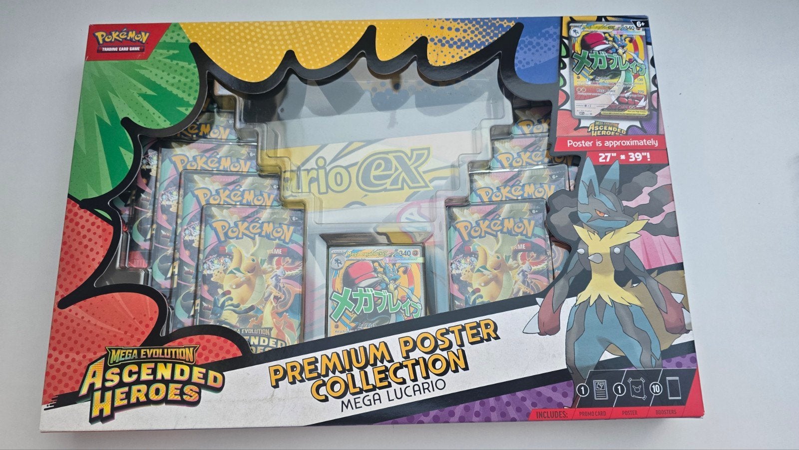 Pokémon Lucario Ascended Heroes Poster Collection, Ophalen of Verzenden, Zo goed als nieuw, Foil