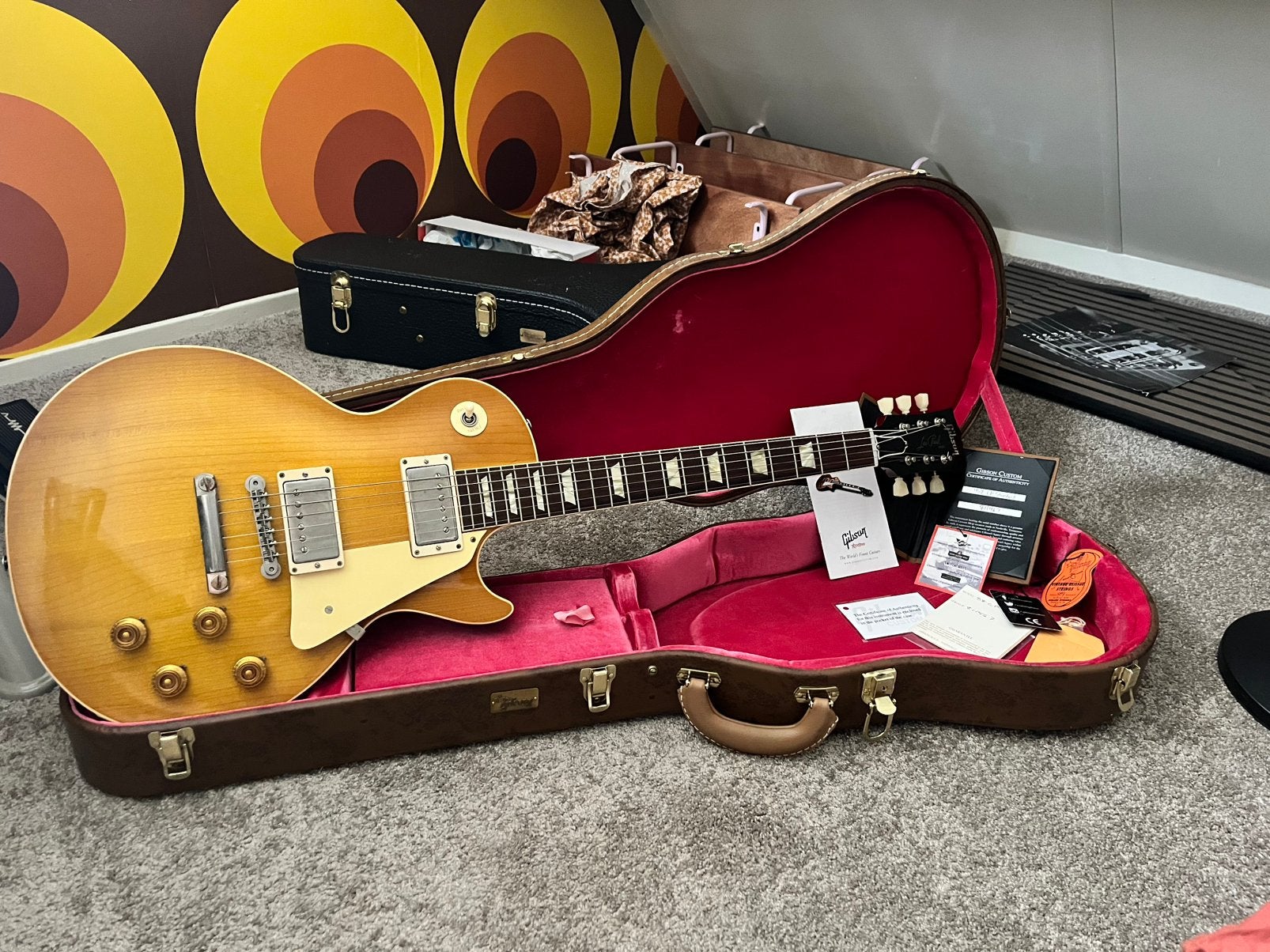 Gibson Les Paul 1958 R8 Lemon Burst uit 2021, Ophalen of Verzenden, Gebruikt, Solid body, Gibson