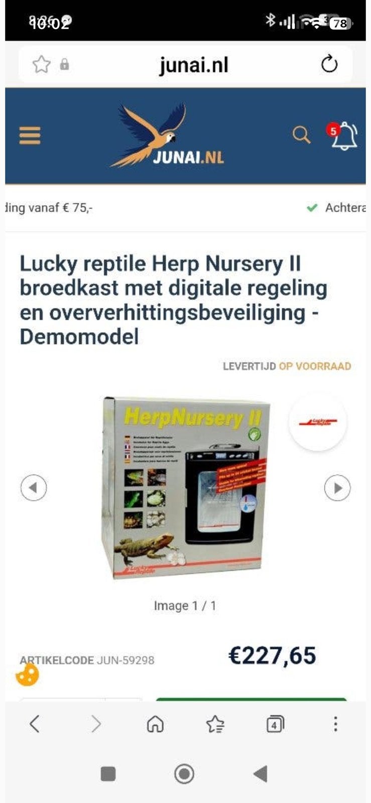 Lucky reptile broedstoof, Ophalen, Zo goed als nieuw