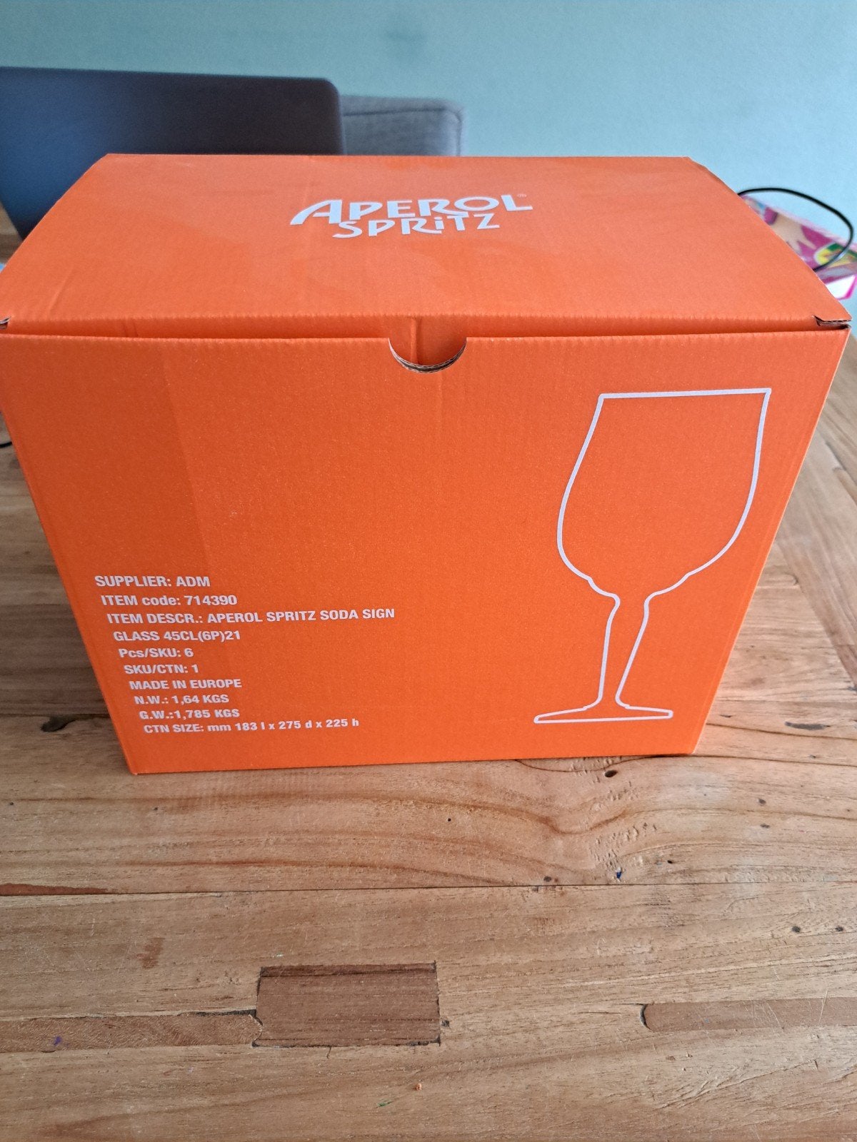 6 aperol spritz glazen nieuw, Ophalen, Nieuw, Koeltas, Koelelement