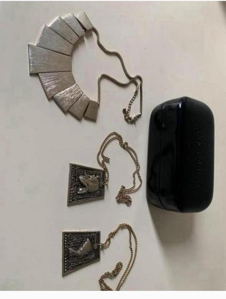 3 kettinkjes hanger farao nefertite,  PER STUK €3.50, Ophalen of Verzenden, Zo goed als nieuw, Zilver, Overige materialen