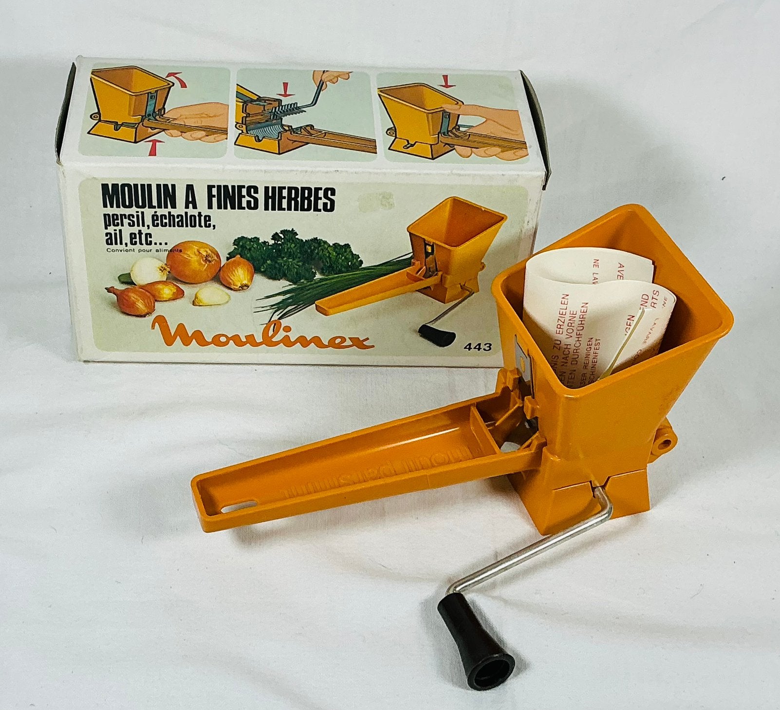 Moulinex 443 vintage kruidenmolen in originele doos, Verzenden, Overige typen