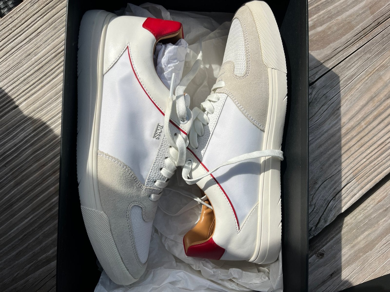 Hugo Boss witte sneakers, maat 40, nieuw, wvp € 170,00, Kleding | Heren, Schoenen, Wit, Nieuw, Ophalen of Verzenden, Sneakers of Gympen