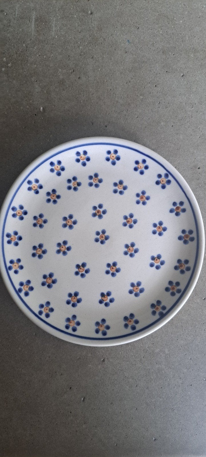 Bord met bloemenpatroon Bunzlau, Ophalen of Verzenden