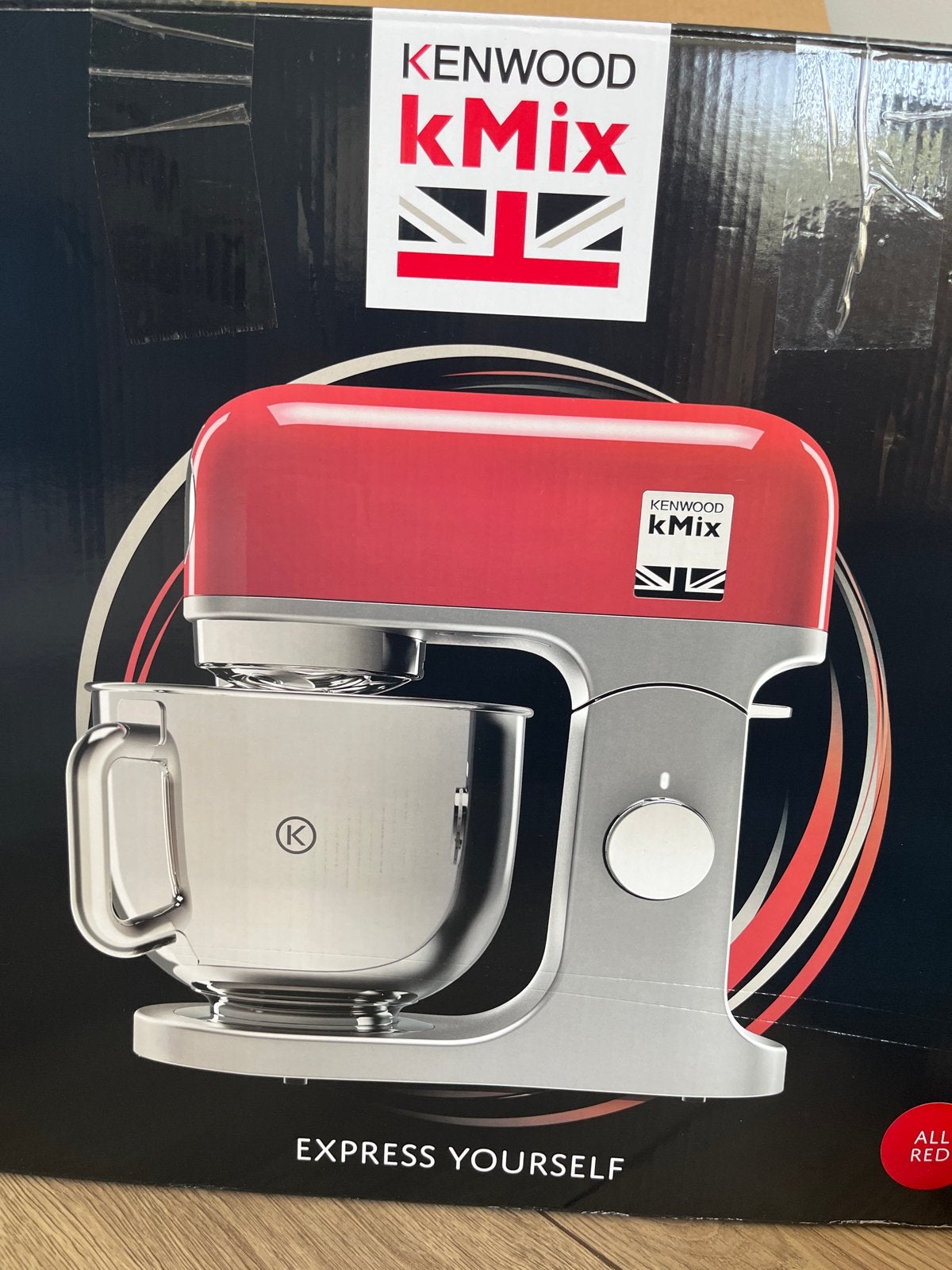 Kenwood kMix Keukenmachine Rood - Nieuw in Doos, 4 liter of meer, Ophalen, Nieuw, 3 snelheden of meer
