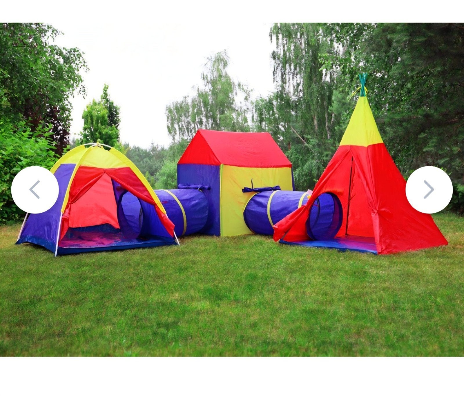 Grote Speeltent Set met Tunnel - Huis, Tipi & Koepel, Ophalen, Zo goed als nieuw, Kunststof