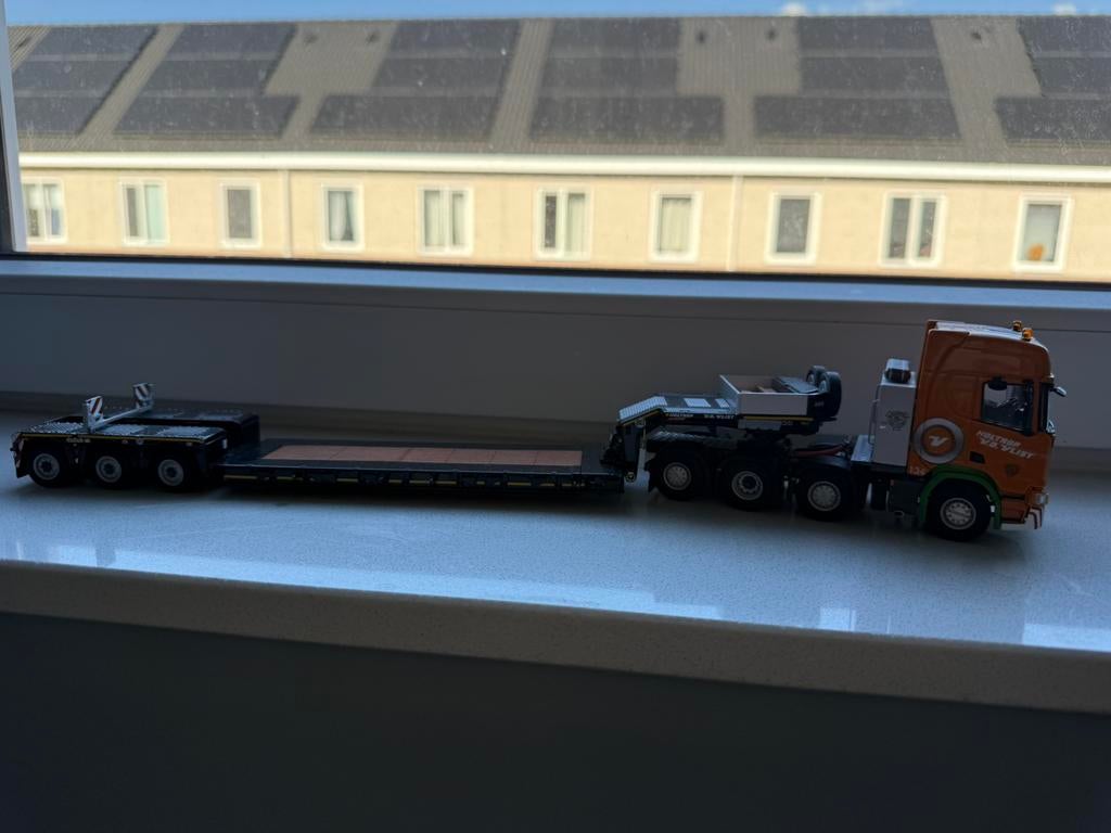 Scania R Highline 8x6 + Low loader Holtrop van der Vlist, Ophalen, Wisselstroom, Wagon, Zo goed als nieuw