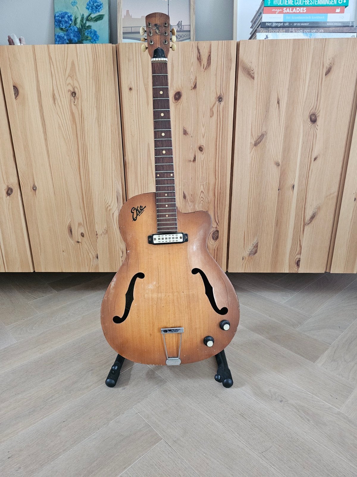 Vintage Eko Archtop Gitaar - Jaren '60 Hollowbody, Muziek en Instrumenten, Ophalen of Verzenden, Gebruikt, Overige typen