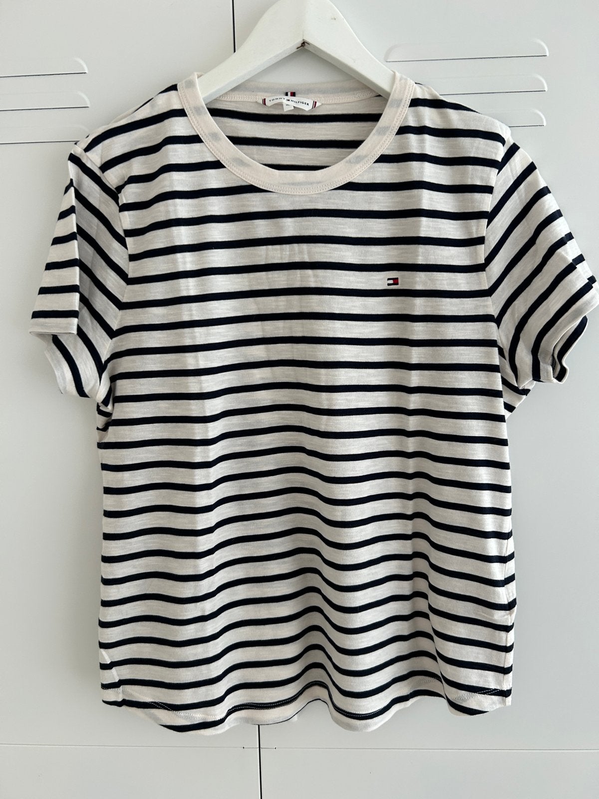 Tommy Hilfiger dames T-shirt - XL - Zo goed als nieuw, Blauw, Maat 46/48 (XL) of groter, Ophalen of Verzenden, Zo goed als nieuw