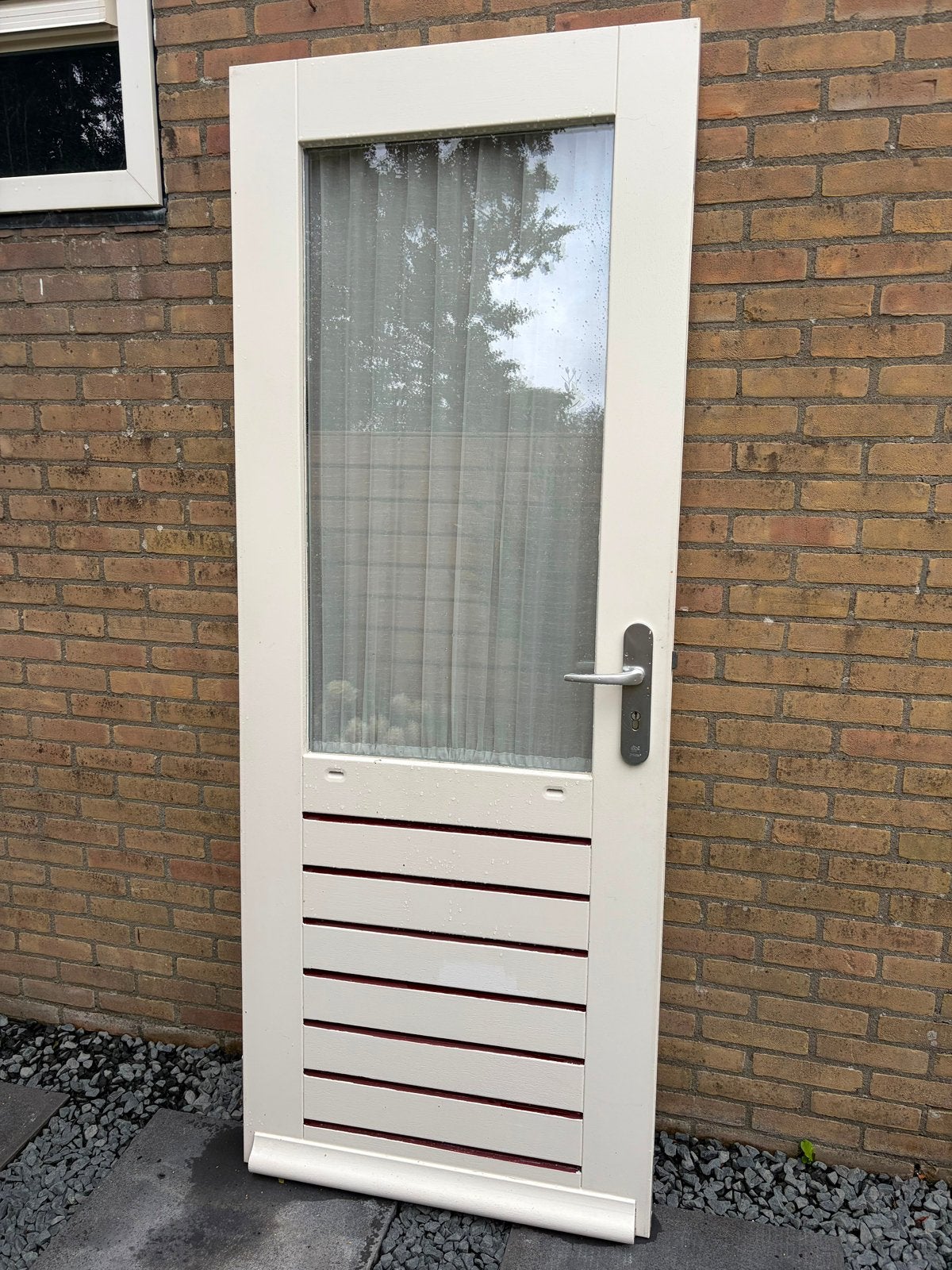 Hardhouten buitendeur 82 x 210,5cm, Ophalen, 80 tot 100 cm, 200 tot 215 cm, Hout