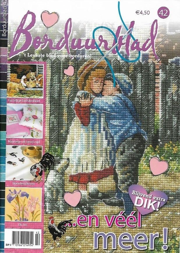 Borduurblad 42 met patronen, Boeken, Ophalen of Verzenden, Zo goed als nieuw, Borduren en Naaien