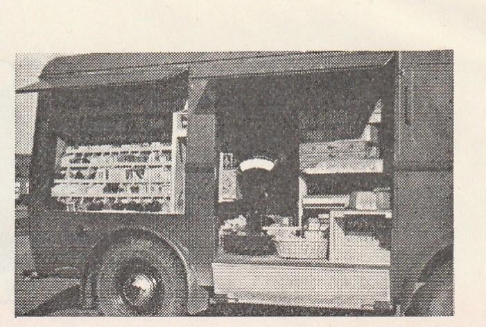 Vintage knipsel 1949 Ouddorp firma Westhoeve rijdende winkel, Verzenden, 1940 tot 1960, Nederland, Knipsel(s)