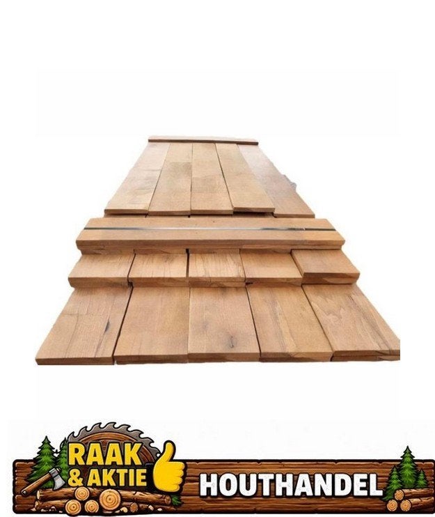 Hardhouten planken één kant geschaafd 2.0x19.5 cm- nr: HP271, Ophalen, Planken, Nieuw, Hardhout