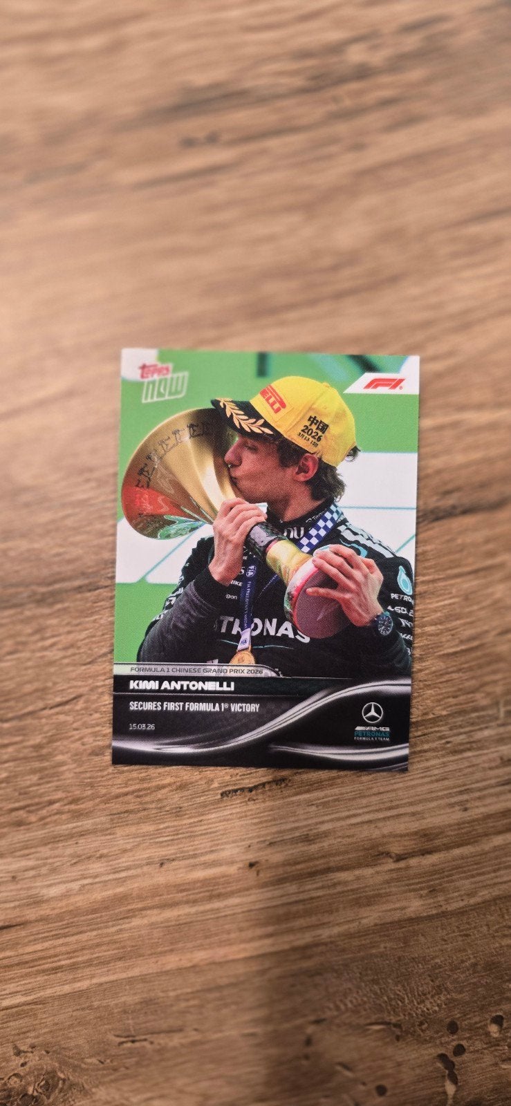 Topps now kimi antonelli #18, Verzenden, Zo goed als nieuw, Losse kaart