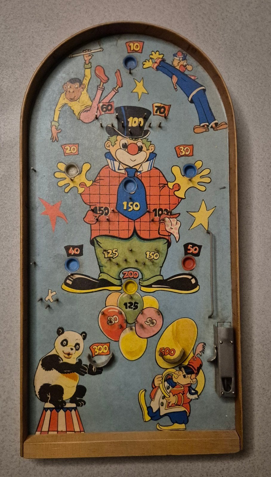 Vintage Flipperkast Clown Panda Aap Jaren '70, Verzamelen, Ophalen of Verzenden, Gebruikt