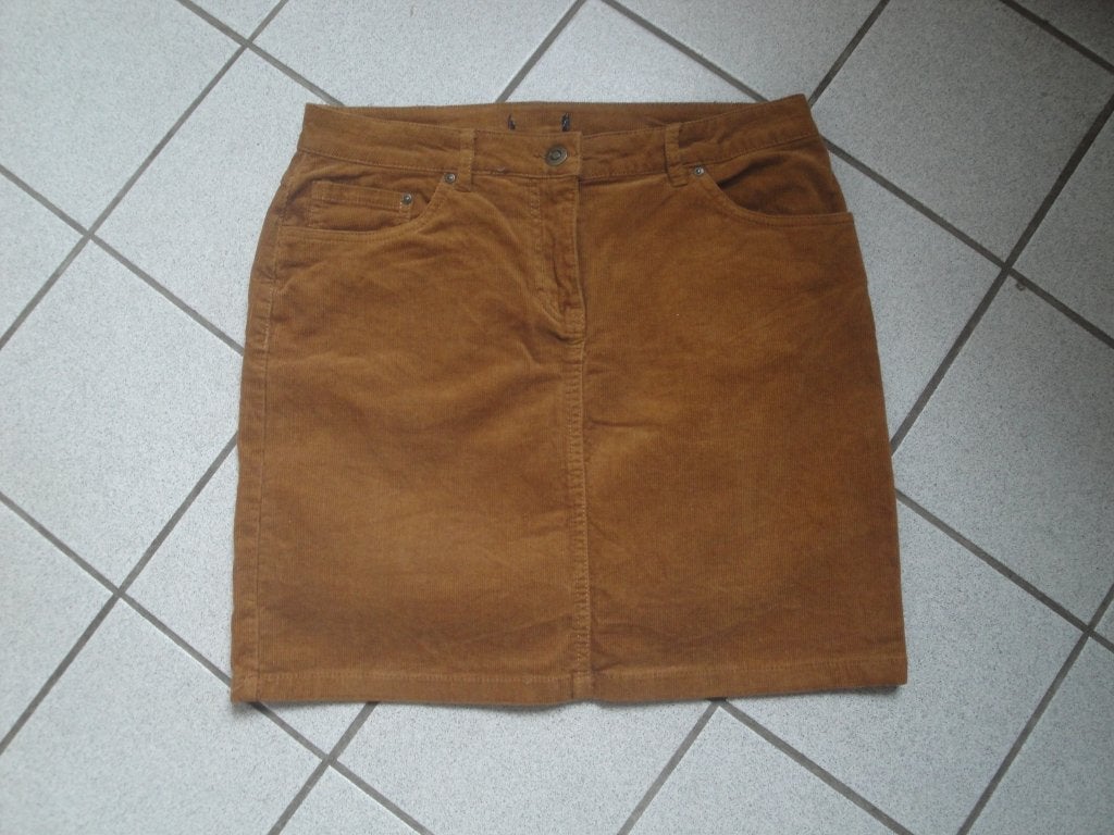 Cognac ribrokje maat M, Kleding | Dames, Maat 38/40 (M), Bruin, Ophalen of Verzenden, Zo goed als nieuw