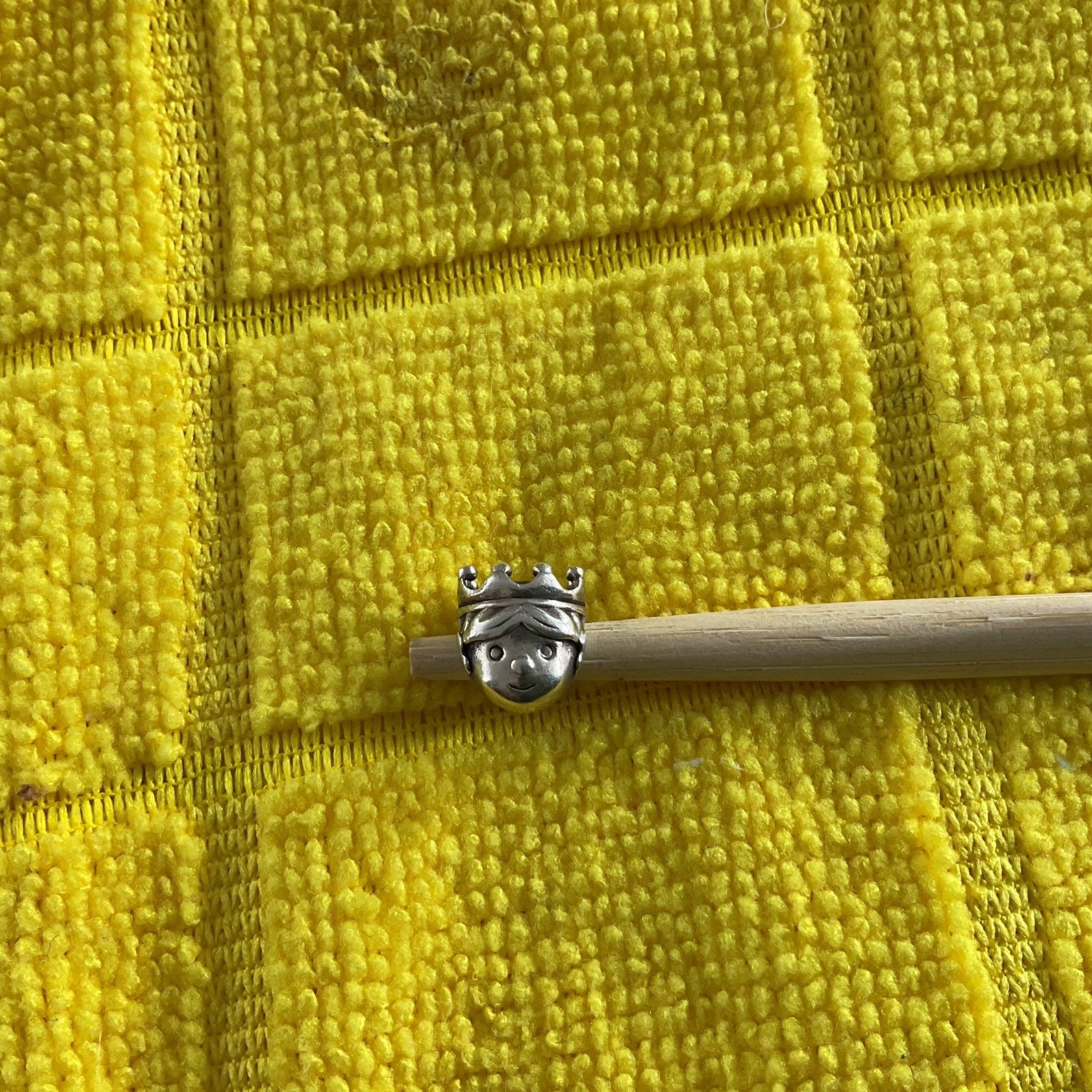 Pandora Bedel Koning, Sieraden, Tassen en Uiterlijk, Bedels, Verzenden, Zo goed als nieuw, Zilver, Pandora