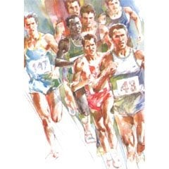 6 lithos/zeefdrukken " Athletiek " 4 kunstenaars samen € 60, Ophalen of Verzenden