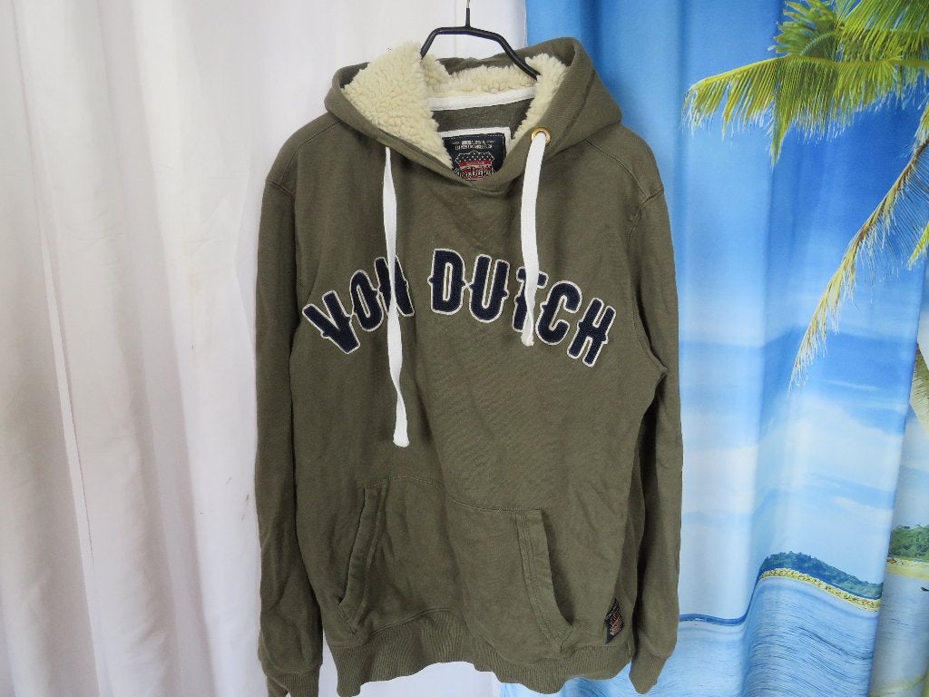 Khaki hoody Von Dutch mt L, Maat 48/50 (M), Ophalen of Verzenden, Gedragen, Von Dutch