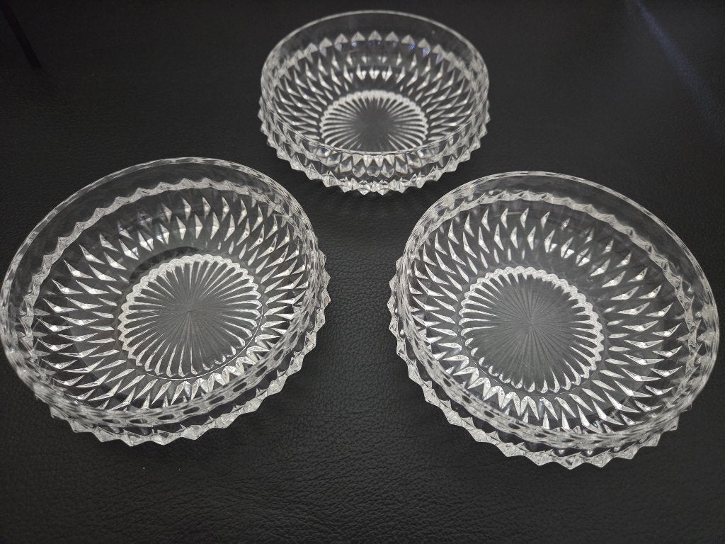 3 kristalgeslepen WMF dessertschaaltjes, Ophalen of Verzenden