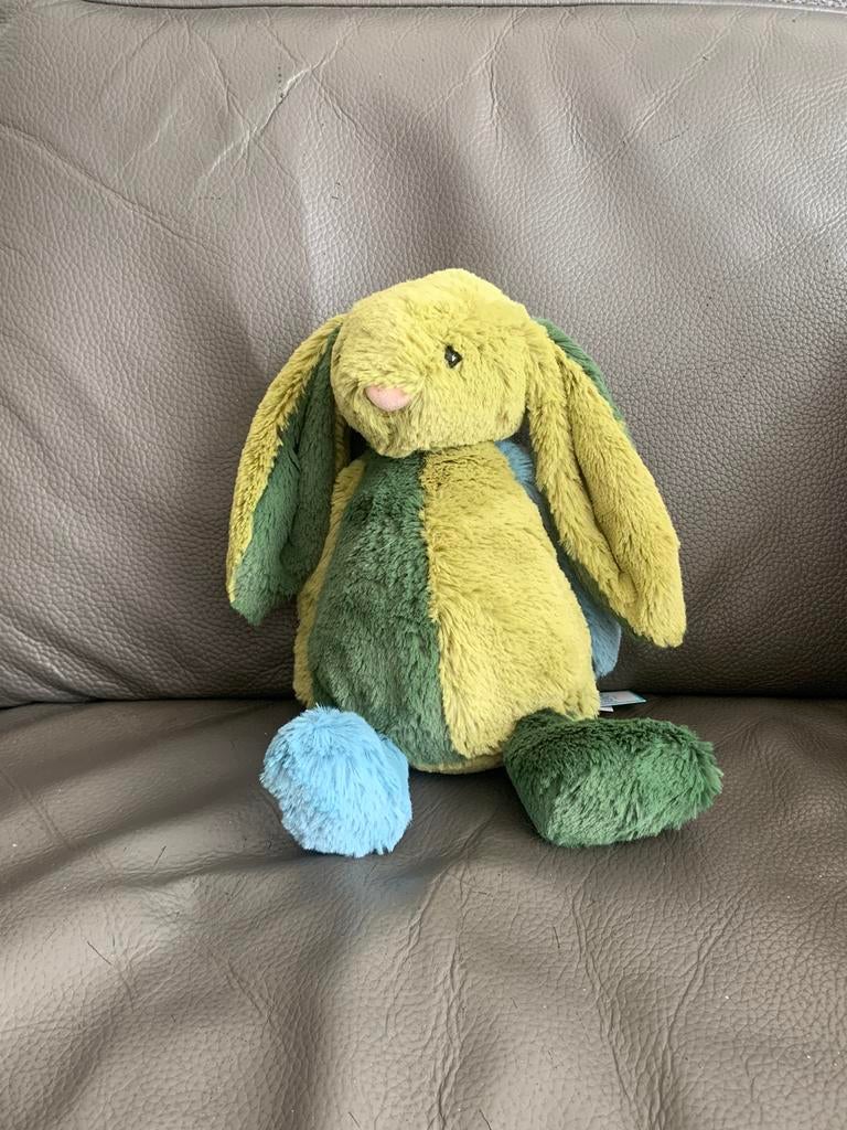 Jellycat Basil Patchwork bunny - Retired & Rare!, Ophalen, Zo goed als nieuw, Konijn
