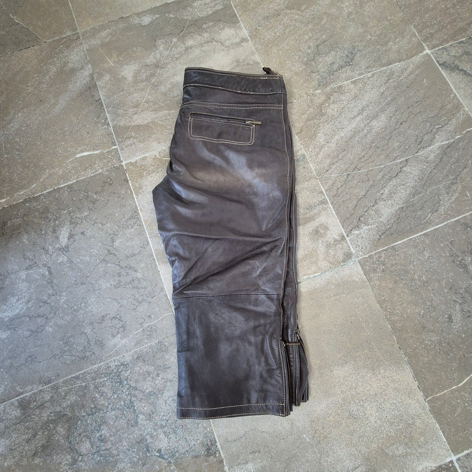 Stijlvolle Leren Driekwart Broek - Maat 44, Kleding | Dames, Bruin, Arma, Maat 42/44 (L), Ophalen of Verzenden