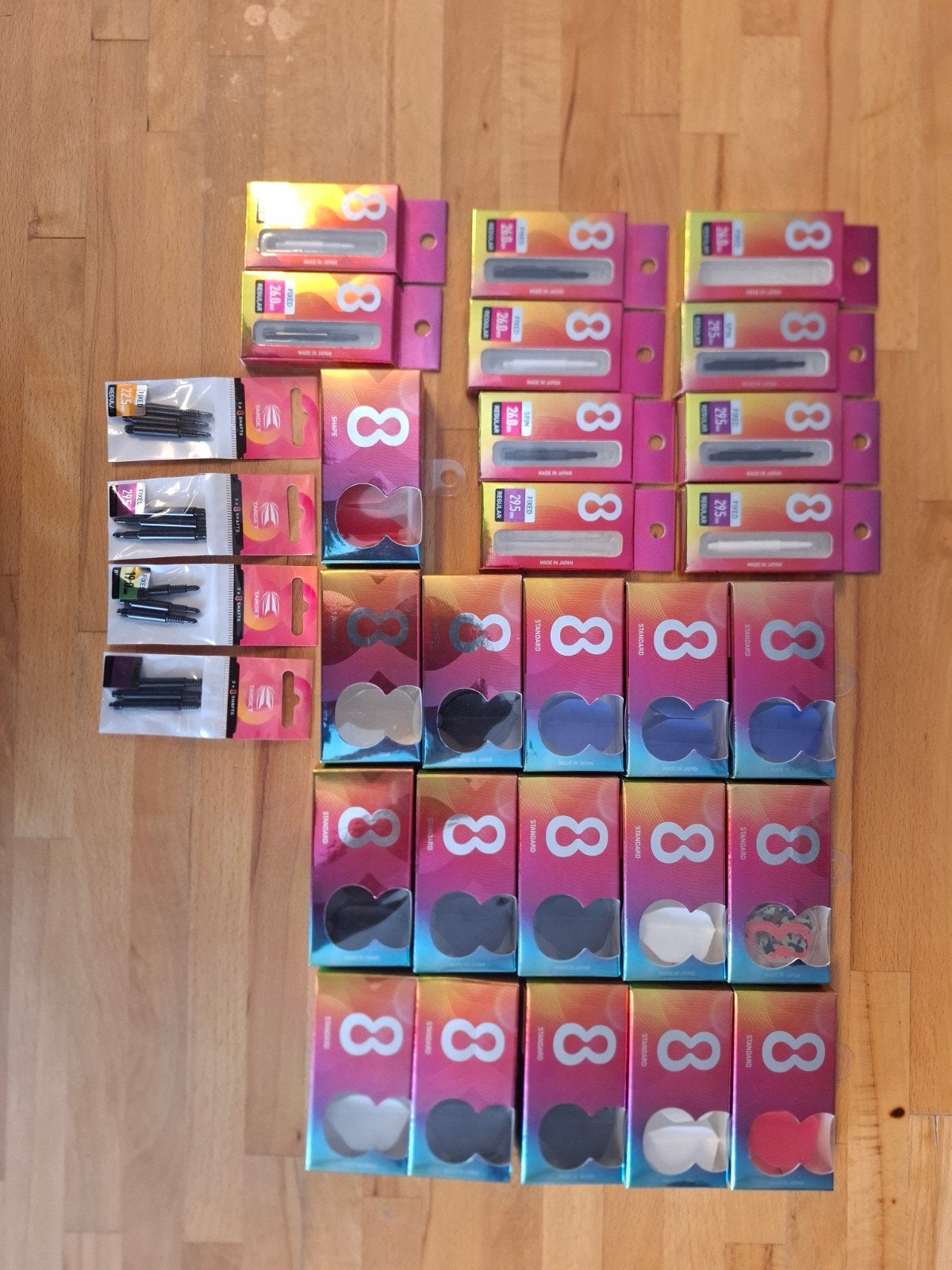 Grote partij Target 8 flight materiaal!, Sport en Fitness, Darts, Ophalen of Verzenden, Nieuw, Flights