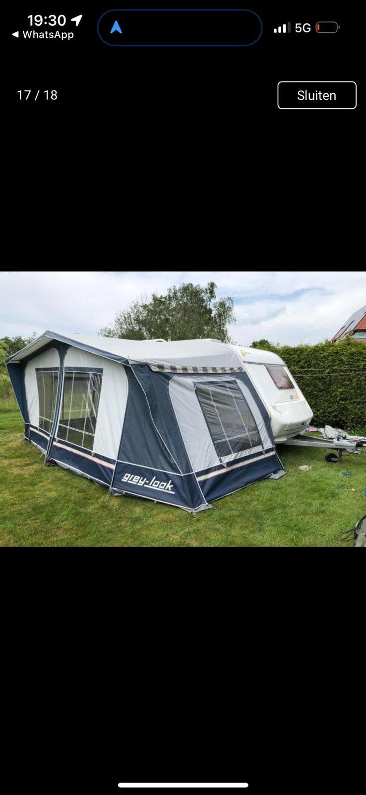 Grey-Look Voortent voor Caravan dorema maat 10, Ophalen, Zo goed als nieuw