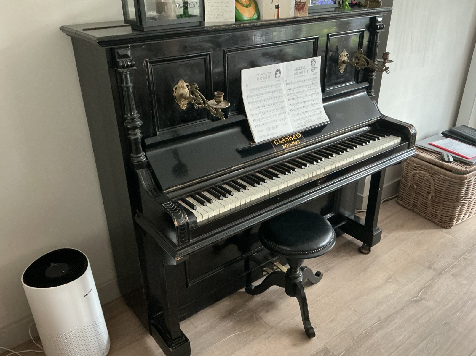 Piano, lespiano, Muziek en Instrumenten, Ophalen, Gebruikt, Zwart, Piano