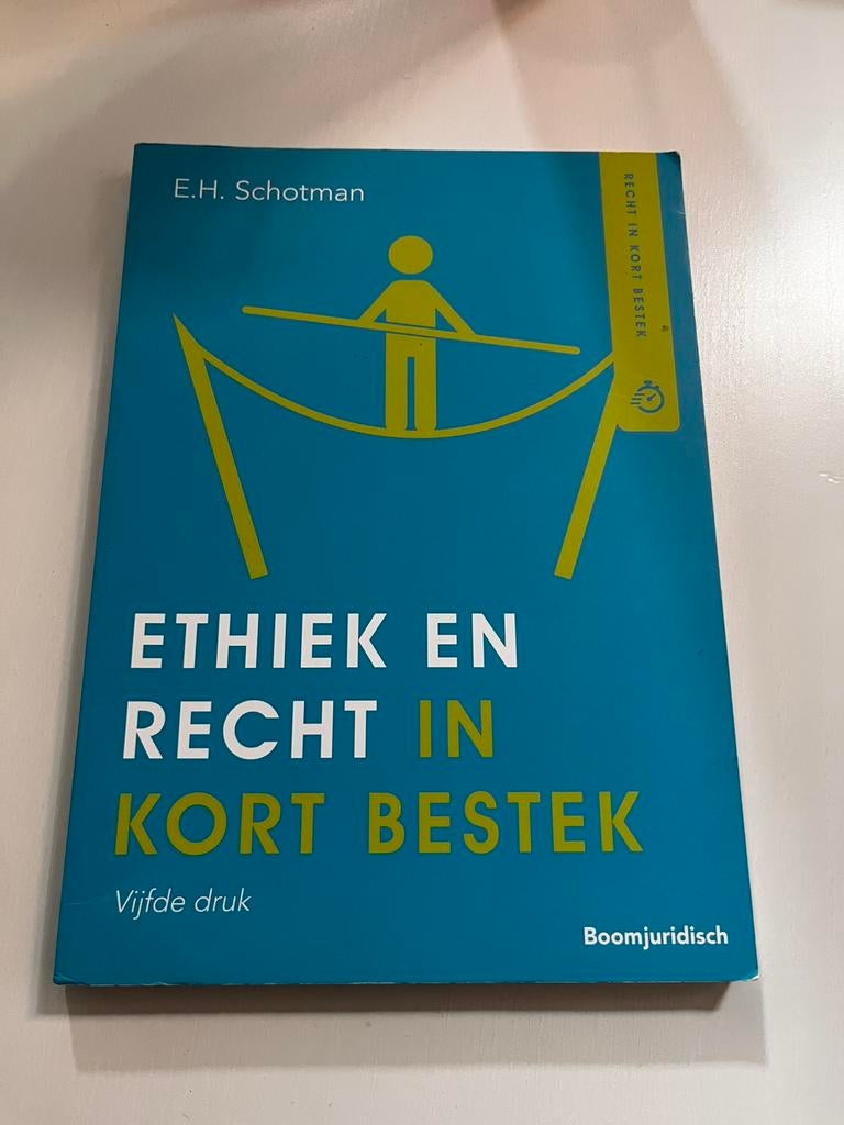 Ethiek en Recht in kort bestek, Ophalen of Verzenden, Zo goed als nieuw, Overige onderwerpen
