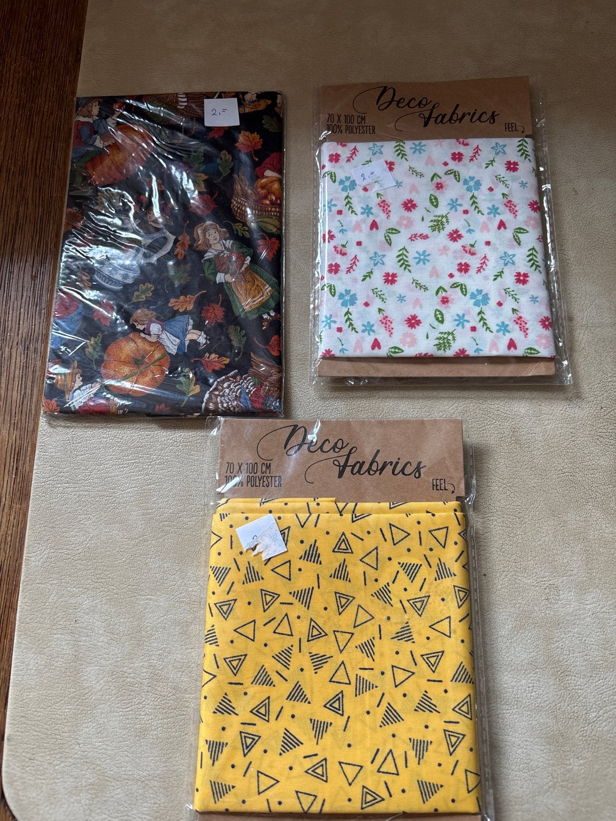 3x Deco Fabrics stofpakketten - Nieuw, Meerkleurig, Nieuw, Ophalen of Verzenden, 30 tot 120 cm