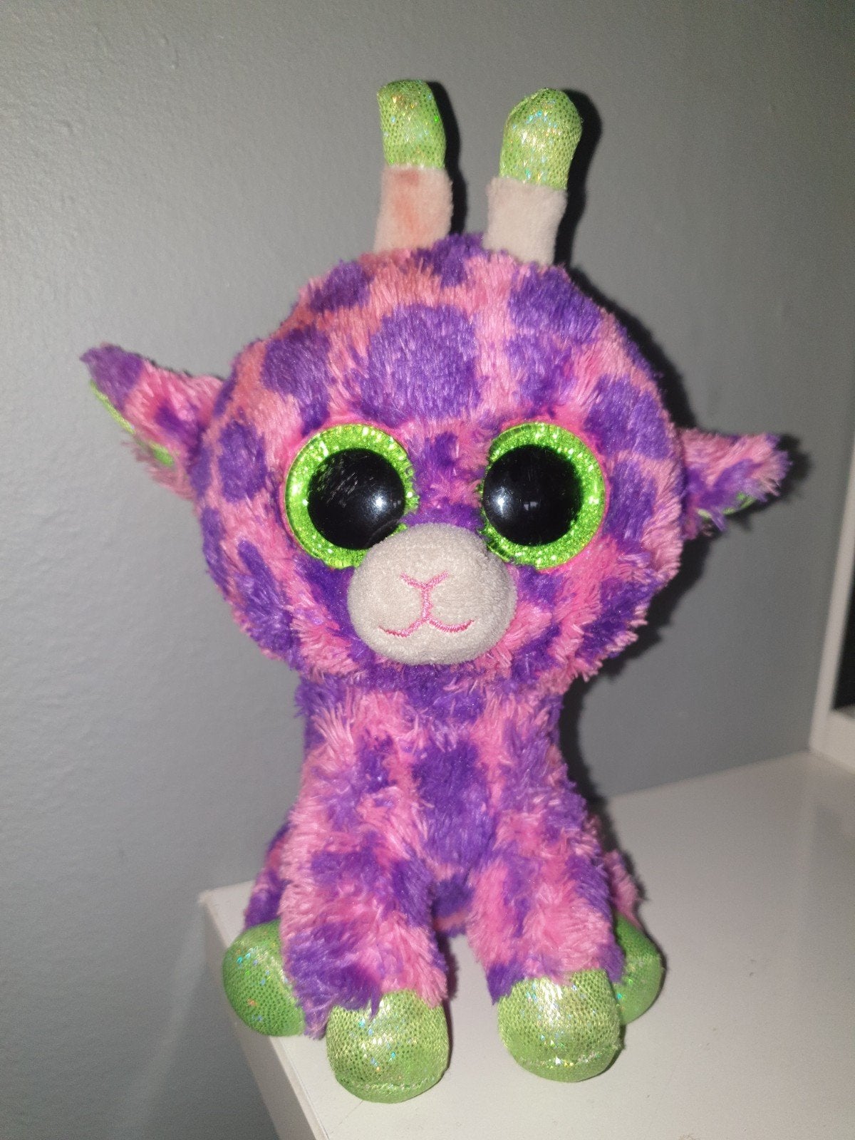 Ty Beanie Boo Gilbert de Giraf - Nieuwstaat 💫, Paars, Giraf, Nieuw, Ophalen of Verzenden