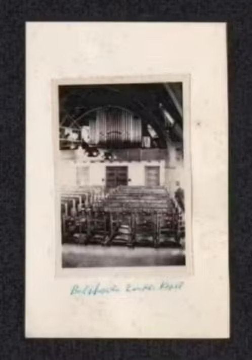 Foto Bilthoven Zuiderkapel Interieur Orgel., Foto, Ophalen of Verzenden, Zo goed als nieuw, 1940 tot 1960