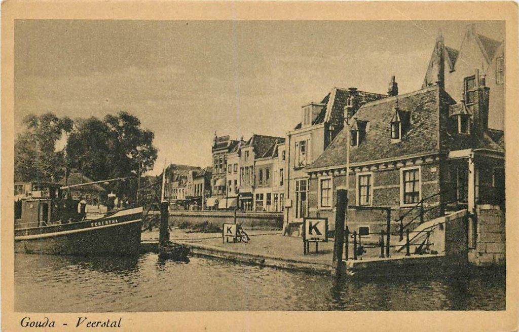 381-377-015 Gouda Veerstal, Verzenden, Voor 1920, Zuid-Holland