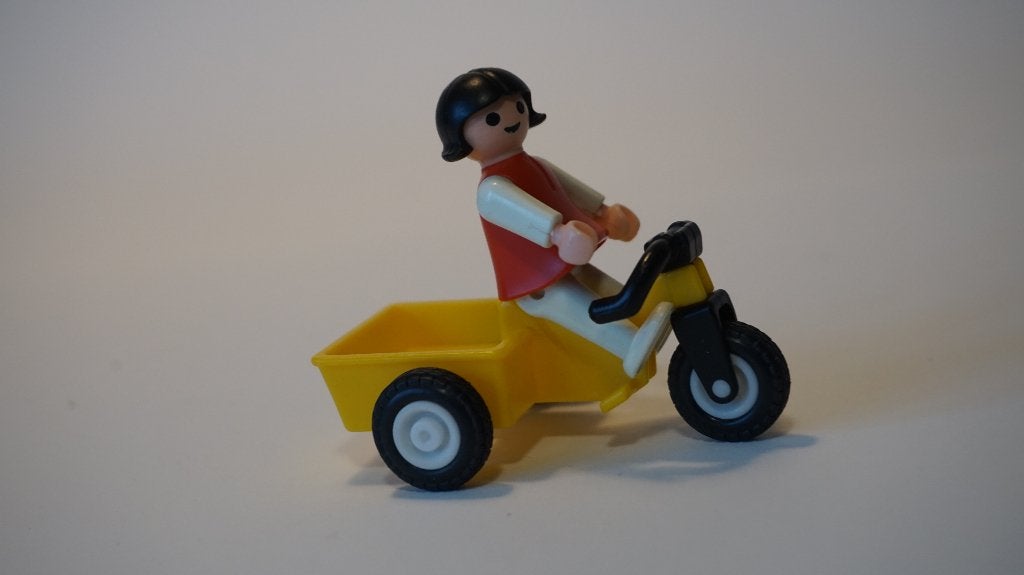 Playmobil Meisje bakfiets 3359, Gebruikt, Complete set, Ophalen of Verzenden, Figuren