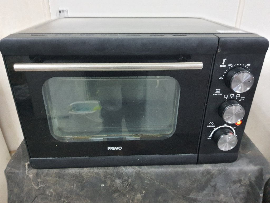 PRIMO Oven - 23 L - 1380 W - zwart werkt Uitstekend, Ophalen, Minder dan 45 cm, Oven, Zo goed als nieuw
