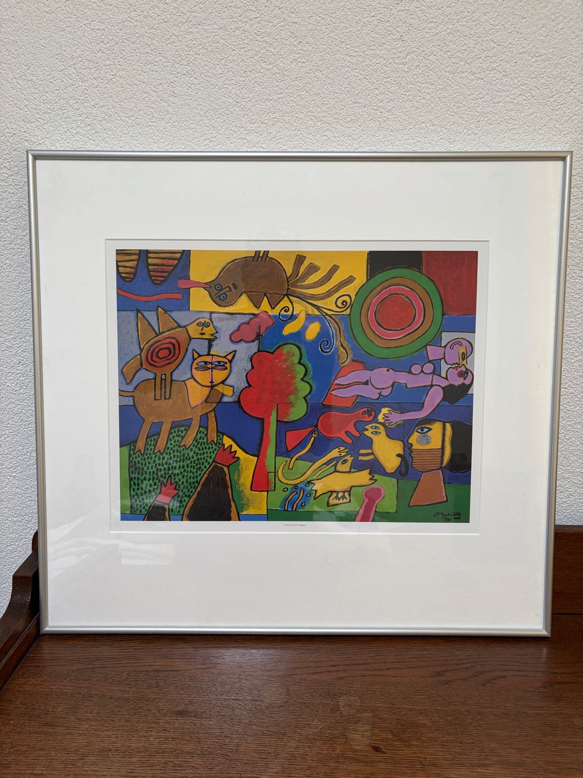 Corneille zeefdruk, Antiek en Kunst, Kunst | Schilderijen | Modern, Ophalen, Figuren, Papier/karton, Ingelijst