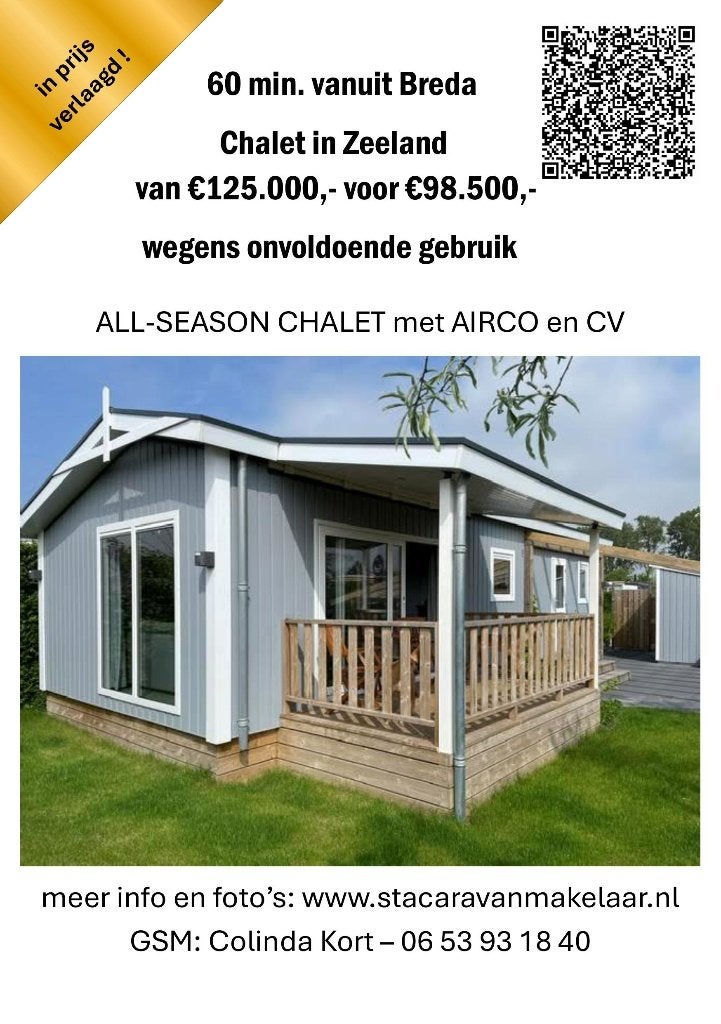 Luxe all-season chalet met airco in Zeeland (GSM 0653931840), Tot en met 3