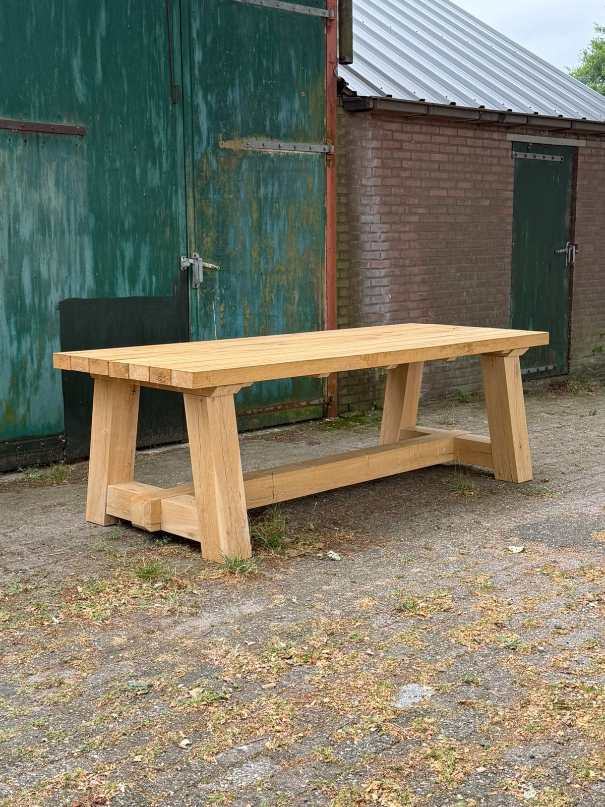 Eiken tuintafels op maat, Ophalen of Verzenden, Nieuw, Rechthoekig, Hout